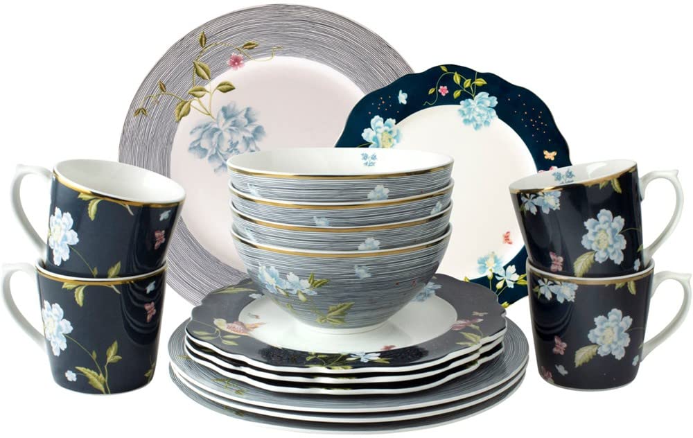 Amazon.com | Set/16 pcs dinnerset in giftbox Laura Ashley Heritage